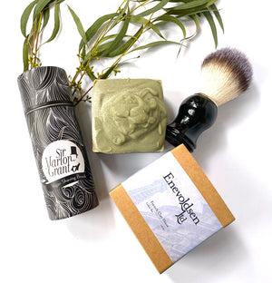 French Clay. Shave Bar + Shave Brush - Enevoldsen Limited